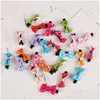 Hårklipp Barrettes 100st/ Lot Mini Bow Hairgrips Kids Sweet Girls Solid Dot/ Stripe Printing Hair Clip Hairpins Styling Too C3 D DH1DN