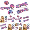 Headbands African Print Elastic Headband Women Twist Turban Salon Make Up Hair Band Bandanas Wide Stretch Girls Hairband Accessories Dhiza