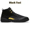 2022 NEW 농구화 12s jumpman 12 Black Taxi Reverse Flu Game Dark Concord University Gold Stealth 마스터 남성 트레이너 스포츠 스니커즈 40-47