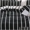 Bedding Sets 4Pcs Designer Bed Comforters Sets Bedding Set Polyester Fiber Household Brief Plant Pillowcase Duvet Er Comfortable Bla Dh9Da