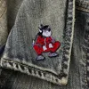 Brooches Russian Animated Series Nu Pogodi Tracksuit Squat Wolf Pins Jewelry