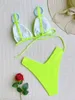 Reggiseni Set Para Praia 2023 Rugoso Con spalline Taglio alto Bikini Costume da bagno femminile Donna Costumi da bagno Push Up Bikini Set Costume da bagno per le donne T221206