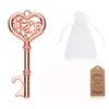 Bottle Opener Wedding Favors with White Bag and Kraft Escort Card Skeleton Key Baby Shower Party Souvenirs XBJK2212