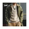 Mélanges de laine masculine Maden Workswear American Casual Bump Color Balmacaan Coat Brillbreaker Laber Long Cabe Men's Automn Winter Cotton 221206