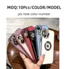 Placcatura Charm Logo Hole Hollow Custodia per iPhone 14 13 11 12 Pro XR X XS Max 7 8 Plus SE3 Cover antiurto trasparente morbida B203