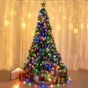 Strängar 50/100 C6 jordgubbslampor Fairy Light Outdoor Christmas Tree String Waterproof Garden Patio Holiday Party Decor Garland