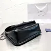 Lüks Gerçek Otantik Omuz Çantaları Kaliteli Tasarımcı LOULOU Çanta Büyük Zincirler Crossbody Debriyaj Çantalar Cüzdanlar Hakiki Dana Derisi Trendy Stil