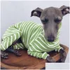 Hundebekleidung Streifen Haustier Hundezubehör Kleidung Hoher Kragen Kältebeständiges Hemd Vier lange Ärmel Hundebedarf Hemden Muster 26LM F2 D Dhqtk