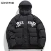 Mens Down Parka Inverno Uomo Giacche con cappuccio Streetwear Tinta unita Addensare Warm Puffer Jacket Hip Hop Moda Harajuku Casual Bubble Cappotti 221207