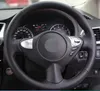 Auto-stuurwielafdekking Niet-slip koehide leer voor Nissan Juke Maxima Sentra SV 370Z 2008-2020 Infiniti FX FX35 FX37 FX50