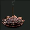 Outro jardim de casas 2 em 1 Creative Incense Stick Stick Home Decoration Alloy Lotus Line incense Burner Metal Metal Crafts Sandalwood Co Dhagz