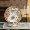 Dinnerware Sets Luxury Porcelain Equatorial Jungle Plate Ceramic Animal Dishes Collectible Tableware Tiger Cup Cake Stand Tray Europe Home