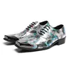 Formal Designer Print Male Dress Party Wedding Prom Business Genuine Leather Derby Men Lace Up Oxford Shoes 796