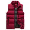 Mäns västar Autumn Winter Warm Vest Custom Brand Men Jacka Down Cotton Sleeveless Jacket Waistcoat Warm Mens Outdoor Coat 221206