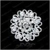 Stift broscher kristallblommor ￤lskar brosches stift diamant designer boutonniere stick cor br￶llop brosch smycken droppleverans dh9ls
