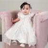 First Communion Dresses Baptist Dress Girl Birthday Princess 3 Piece Hat Skirt Outer Yarn MQ1785