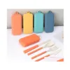 Set di posate Wheat St Set di posate Portatile Mticolor Scatola di immagazzinaggio Coltello Forchetta Cucchiaio Bacchette Viaggio Ecofriendly Inventario Commercio all'ingrosso Dhj1Z