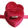 Heart Shaped Jewelry Box Velvet Ring Pendant Boxes Earrings Display Case Jewelry Storage Holder for Proposal Engagement Wedding