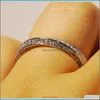 Wedding Rings Jewelrycute Victoria Wieck Wedding Rings Luxury Jewlery 925 Sterling Sier Corss Band Pave White Sapphire Cz Diamond Wo Otpdg