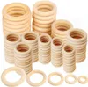Unvollendete natürliche Holzringe Hoop Holz Baby Zahnen Kreis Spielzeug für DIY handgemachte Handwerk Schmuck machen Hochzeitsgeschenk