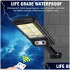 Solar Street Light 100Cob 128Cob Solar Street Lamp Buiten Wall Beveiliging Licht Waterdichte PIR Motion Sensor Remote Control Drop Deli DH8OD