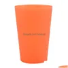 Vingglas￶gon ￥teranv￤ndbara Sile Vinglas Portable Tryckt utomhus￶l Drinking Cup f￶r resepicknickpool Cam 810 B3 Drop Delivery H Dhuko