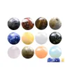 Arts And Crafts Natural All Kinds Of Material 25Mm Crystal Ball Quartz Sphere Arts Chakra Healing Reiki Stone Family Decorated Drop Dhhgk