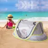 Игрушечные палатки складывание Baby Beach Mini Heathabless Zippers Mosquito Net Playhouse Play для детей в помещении для детей 221208