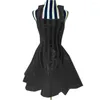 Casual Dresses Women Plastic PVC Dress See Through A Line Clear Waterproof Sexy Costume Gothic S-7XL