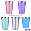 Кружки кофейные кружки из нержавеющей стали Стекло Colorf Wine Cold Speing Cup Drinkware с крышками 5 конструкций. Дополнительные dslyw2669 Drop del dhw2z