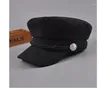 Boinas de chapéu militar de renda de inverno Chapéus de beisebol de top lixo para mulheres e homens u unisex Caps octogonais