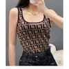 Kvinntankar Camis Designer Autumn New Style Classic Fashion Versatile Plaid Open Back Tank Top Small Sling Women Aenv