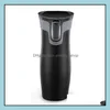 Tumblers Travel Mugs Tumblers Office vattenflaskor Accuuminsated rostfritt stål Kaffemugg med smart lock 450 ml Drinking Cups Drop Dhapp