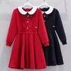 Girls Dresses Teenagers for Clothes Kids Dress School Uniform Long Sleeve Children Clothing Vestidos Costume 6 8 10 12 Y Years 221208