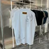 Xinxinbuy Hommes designer Tee t-shirt Paris fréquence lettres broderie manches courtes coton femmes bleu blanc noir S-2XL