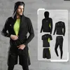 Men's Tracksuits 5 Pcs/Set Tracksuit Gym Fitness Compression Sports Suit Clothes Running Jogging Sport Wear Exercise Workout Tights 221208