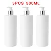 Distributeur de savon liquide 3PCS 500ml PET Bouteilles de lotion de shampoing rechargeables vides avec distributeurs de pompe Salle de bains Bouteille en plastique portable 221207