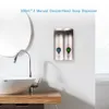 Liquid Soap Dispenser 300ml 2 Self Adhesive And Shampoo Wall Mounted Manual Bathroom Shower Gel Holder 221207