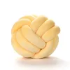 Pillow Luxury Solid Color Knotted Ball Throw Woven Car Lumbar Pillows Sofa Bed Decoration Dolls Toys For Kids