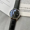 럭셔리 레저 남성 기계 시계 원형 다이얼 가죽 watchband 비즈니스 방수 시계