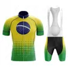 Ensembles de course 2022 Brésil équipe cyclisme Jersey ensemble homme vélo costume à manches courtes vêtements vélo Maillot