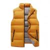 Homme Gilets Homme Gilet De plein air Décontracté Quotidien Vacances Sortie To-Go Couleur unie Vêtements d'extérieur Vêtement Habillement Jaune Gris Noir Hiver