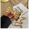 Bolsas de noite Mini Mini Ribbon Crossbody for Women Moda Moda Prata Gold ombro de ombro envelope Bolsa de batom