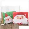Christmas Decorations Christmas Eve Big Gift Box Santa Claus Fairy Design Kraft Papercard Present Party Favor Activity Red Green Gif Dhnzl