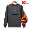 Mens hoodies tröjor överdimensionerade pullover män casual tröja pentagram tryck fleece manlig höst plus storlek 8xl 9xl hx201 221207