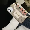 Designer iPhone Phonecase Womens Luxury Leather Phone Case med kortficka mode telefoner Skyddsskydd för iPhone 11 Promax 12Pro 8p
