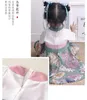 La ragazza veste i vestiti estivi delle ragazze del vestito di Hanfu del bambino 0-5Y poco maniche corte di stile cinese antico
