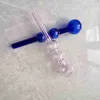 Nieuwste kalebas gekleurde glazen oliebrander pijp roken accessoires met 3 ballen 15 cm lengte voor waterpijpen waterpijpen Rigs gereedschap