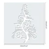 Baking Tools 2 Pieces Xmas Tree Stencils Drawing Templates Washable Christmas Gift For Kids