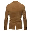 Costumes pour hommes Blazers AIOPESON marque costume vestes solide Slim Fit simple bouton robe mode décontracté velours côtelé Blazer 221208